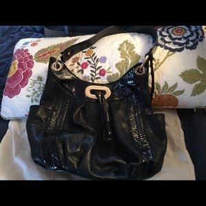 Michael Kors Black Leather Purse-med/large